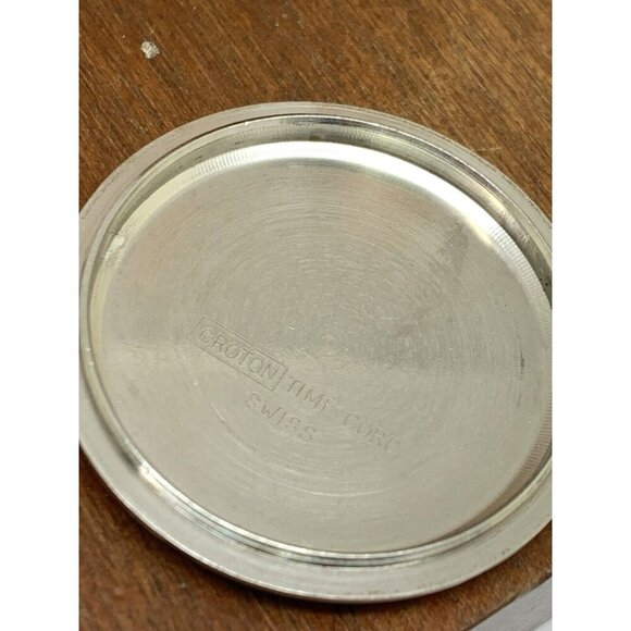 Croton 1878 Mens Watch Vintage 973001 Swiss Mechanical Chronograph Reverse Panda - Picture 7 of 15